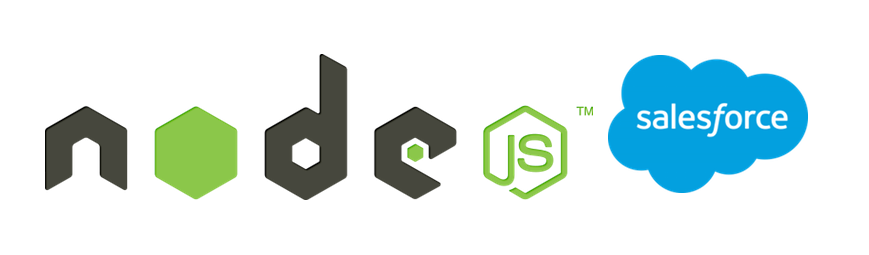 Node & Salesforce logos