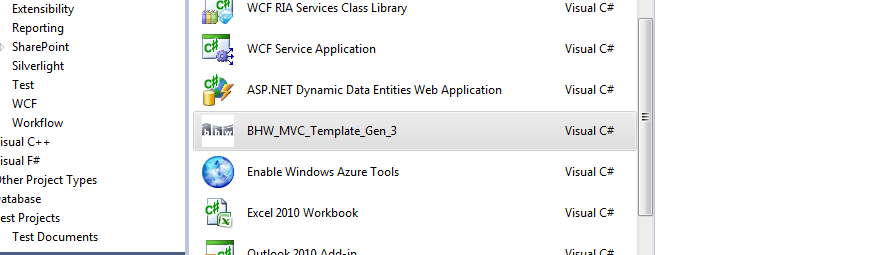 Visual Studio Project Template